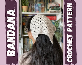 MUSTER: Bandana Häkelanleitung, Schritt für Schritt Anleitung mit Bildern, DIGITAL DOWNLOAD