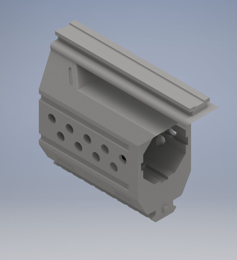 Nerf Rayven barrel extension STL files Etsy