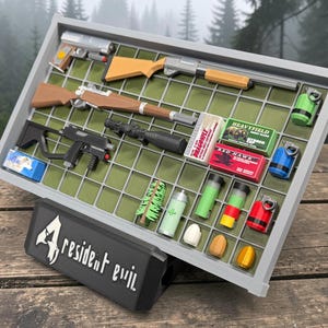 Resident Evil 4 - 3D Inventory Screen Display | Collector’s Gaming Memorabilia Stand