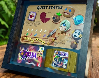 Legend of Zelda: Majora's Mask-3D Quest Status Screen Art Display | Collector's Gaming Memorabilia