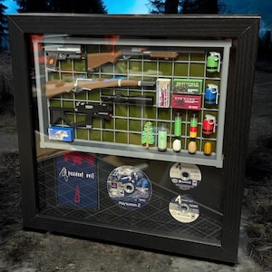 Resident Evil 4 - 3D Inventory Screen Shadowbox Art Display | Collector’s Gaming Memorabilia