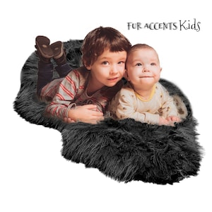 Kunstpelz Baby Kinderzimmer, Kinder Schlafzimmer, Akzent Teppich, Kunstfell Mini Doppelschaffell Teppich, Shaggy, weich, Plüsch, Purrrfect Look and Feel