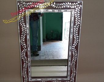 Mother of Pearl inlay Mirror Frame With Free Mirror