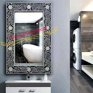 Bone Inlay Mirror Frame With Free Mirror