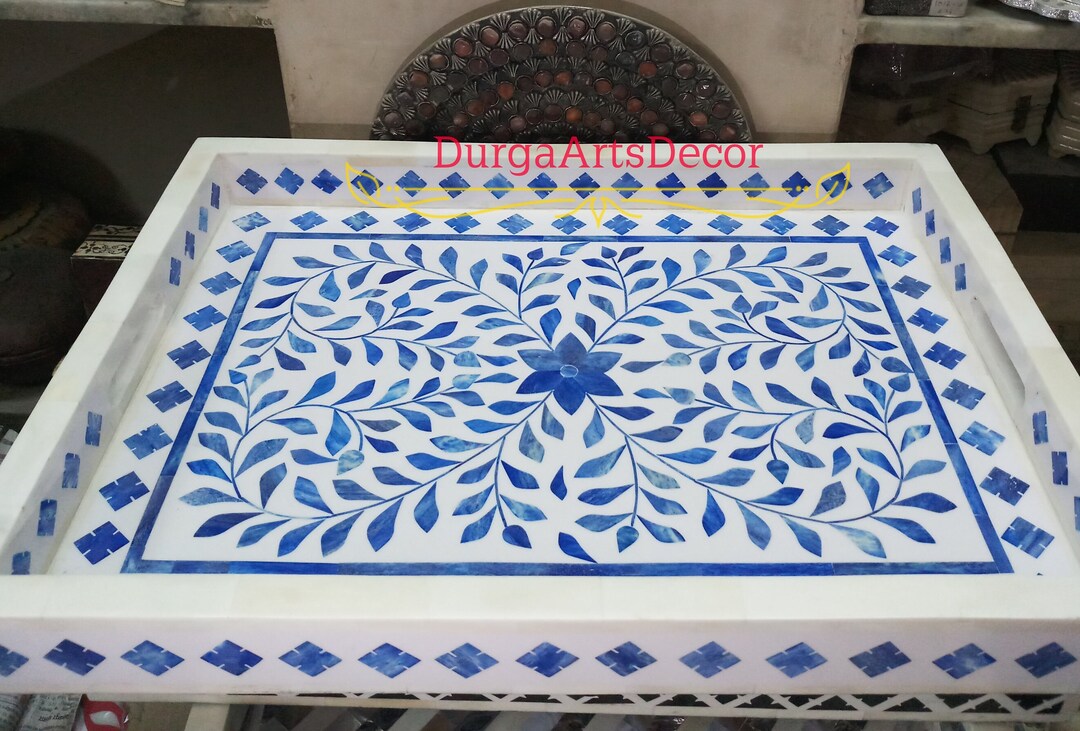 Blue Bone Inlay Tray - Etsy