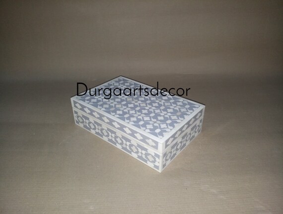 Handmade Grey bone inlay decorative box box jewelry box,multi purpose box