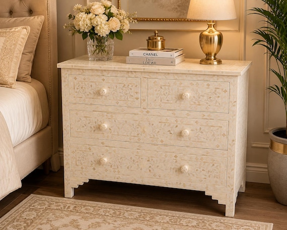 luxury white dresser Lofka White 7 Drawer Dresser for Bedroom 47 Inch Modern Storage Dresser with 4 Large and 3 Small Drawers Metal Handles Anti Tip Design for Living