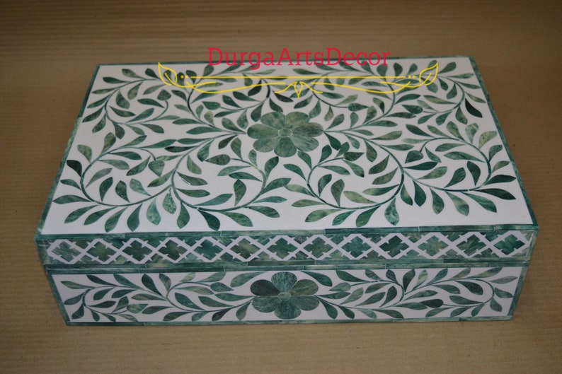 DurgaArtsDecor Bone Inlay Box - Thumbnail 4