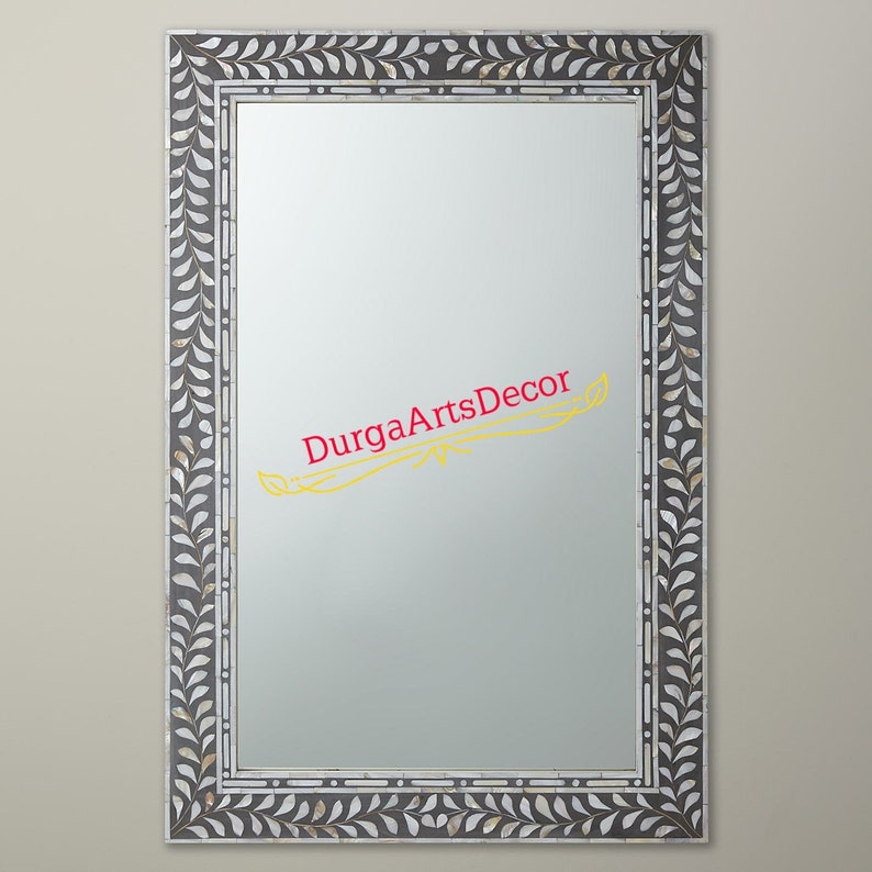 Buy Grey Mother of Pearl Inlay Mirror Frame With Free Mirror Online in