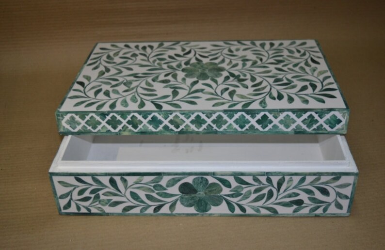 DurgaArtsDecor Bone Inlay Box - Thumbnail 2