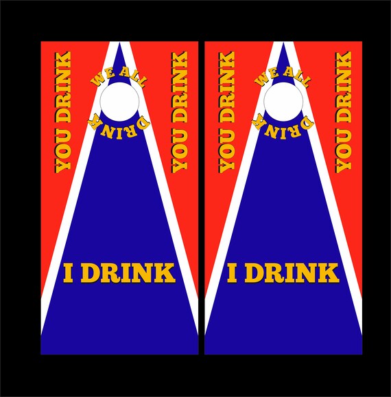 Drinking Cornhole Game Custom Embroidered Choose your colors