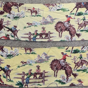 Western COWBOY Horse Shoe Fabric 2 Yard Sewing Cloth Country Craft Material  36"W