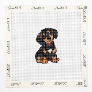 Dachshund Needlepoint Canvas | 13 Mesh Needlepoint | Modern Needlepoint Canvas | Beginner Needlepoint Project