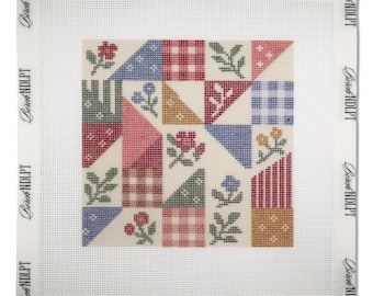 Vintage-Quilt-Stickvorlage | 18-Mesh-Stickvorlage | Moderne Stickvorlage | Stickprojekt