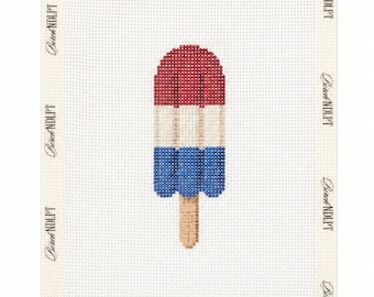 Rocket Popsicle Needlepoint Canvas | 13 Mesh Needlepoint | Modern Needlepoint Canvas | Beginner Needlepoint Project