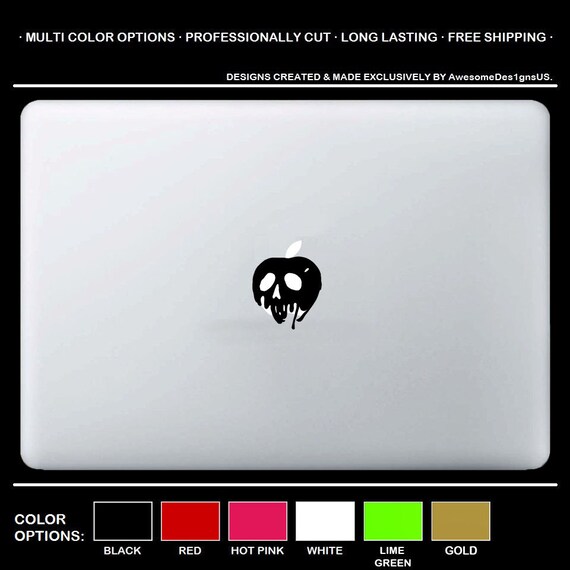 Download Free Snow White Poison Apple Skull Macbook Decal Etsy SVG Cut Files
