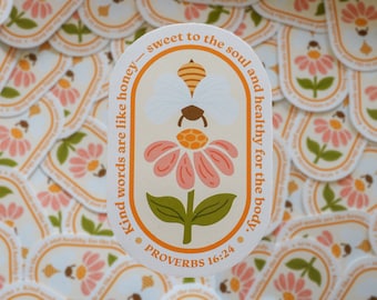 Kind Words Are Like Honey Sticker // Proverbs 16:24