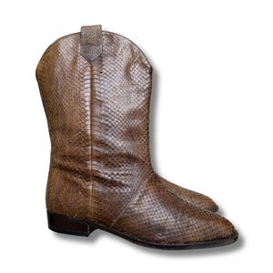 Vintage Genuine Snake Skin Western Boots – Made in Spain size EU 37