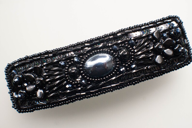 Hair barrette Hair Accessories Big Hair French Barrette Gift Mom Black Hair Clip Hair Barrette
