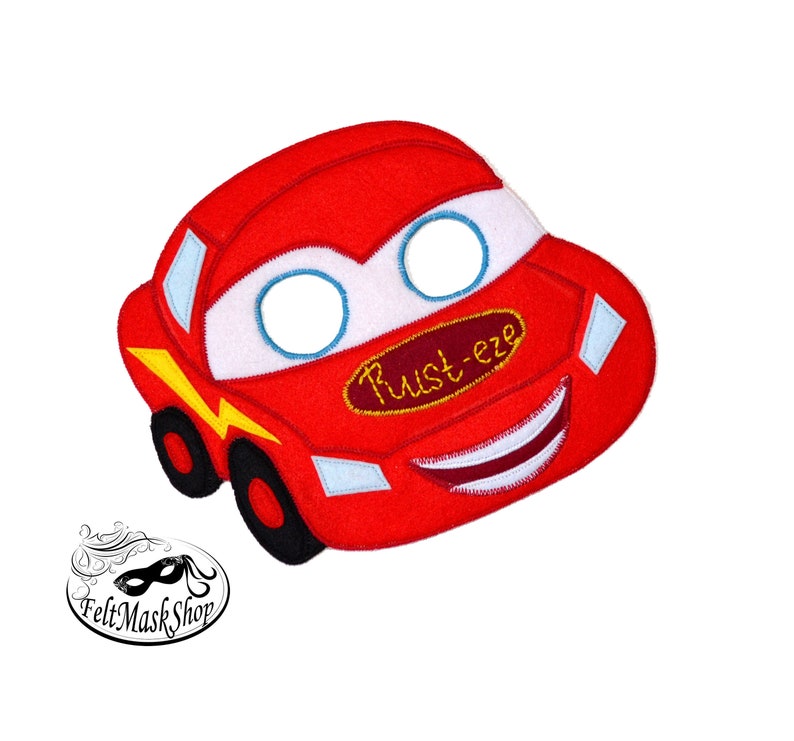 MCQUEEN MASK Cars Party Lightning McQueen Birthday Etsy