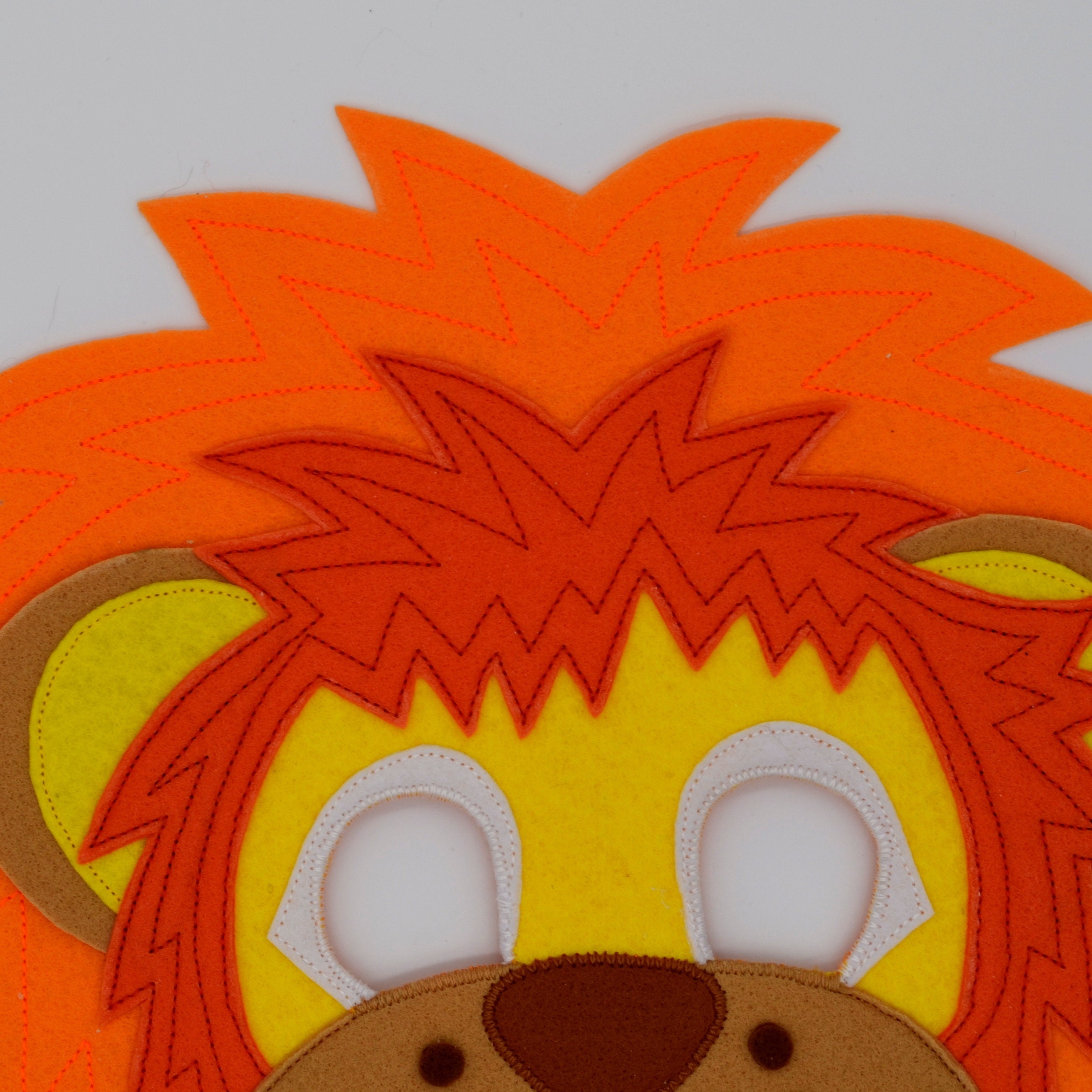 LION FELT mask animal party mask masquerade mask lion Etsy