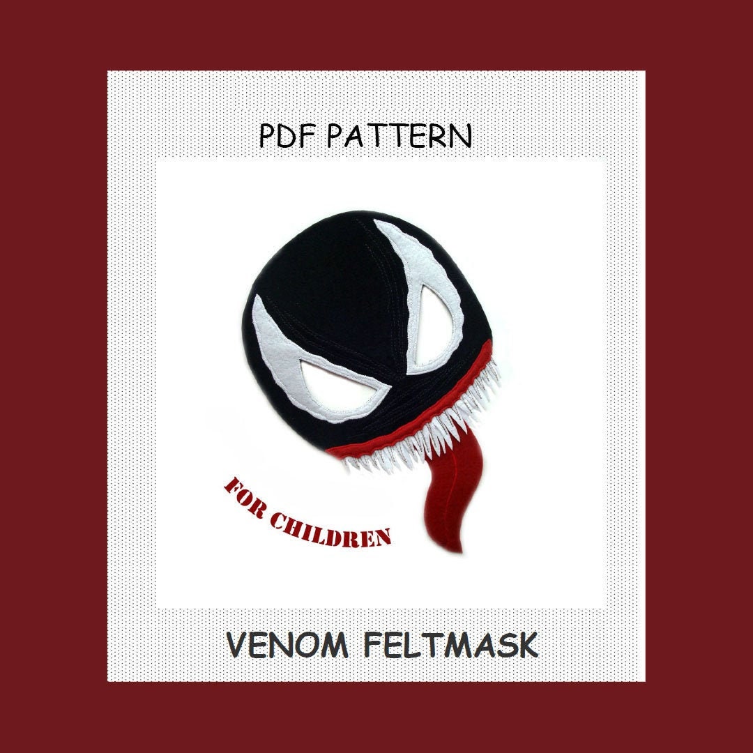 PDF PATTERN VENOM mask Marvel Venom Costume Venom 2018 | Etsy