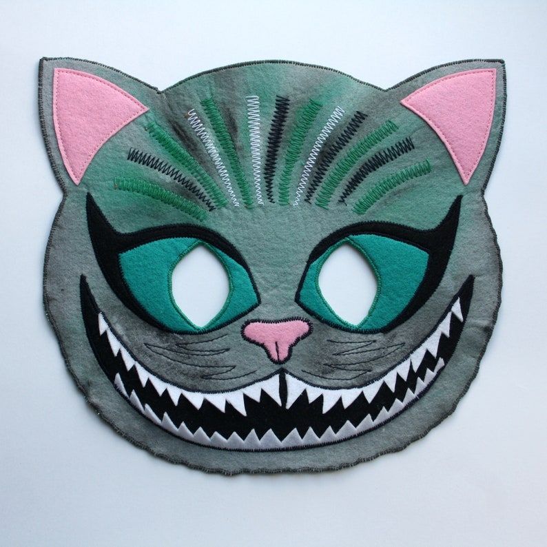CHESHIRE CAT MASK Cheshire halloween mask Cheshire cat | Etsy