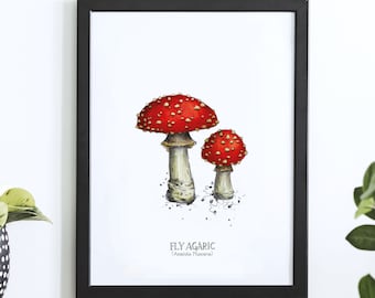 Fly Agaric Mushroom print