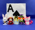 Alice in wonderland Finger Puppet set