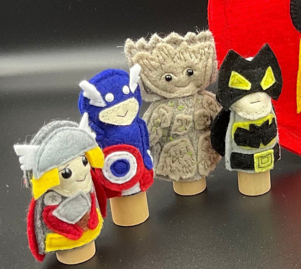 5 Figurines Super-héros Marionnettes à Doigts - Lot Neuf, Pour Enfants 3 Ans Et Plus