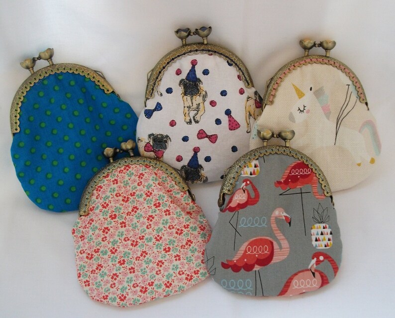 Fabric coin purse with snap closure Etsy