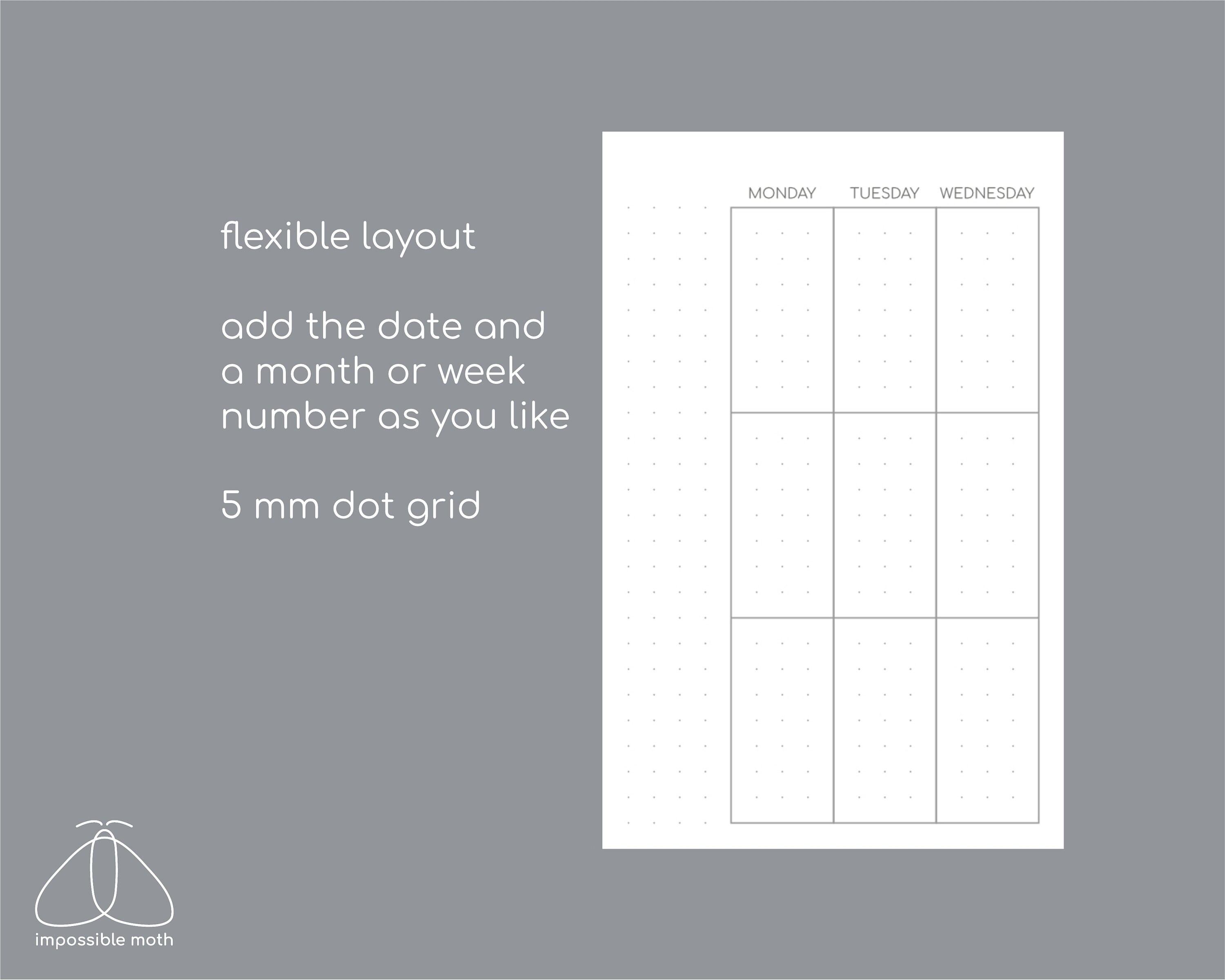 Weekly Undated Planner, Printable Pocket Size Inserts for Travelers ...