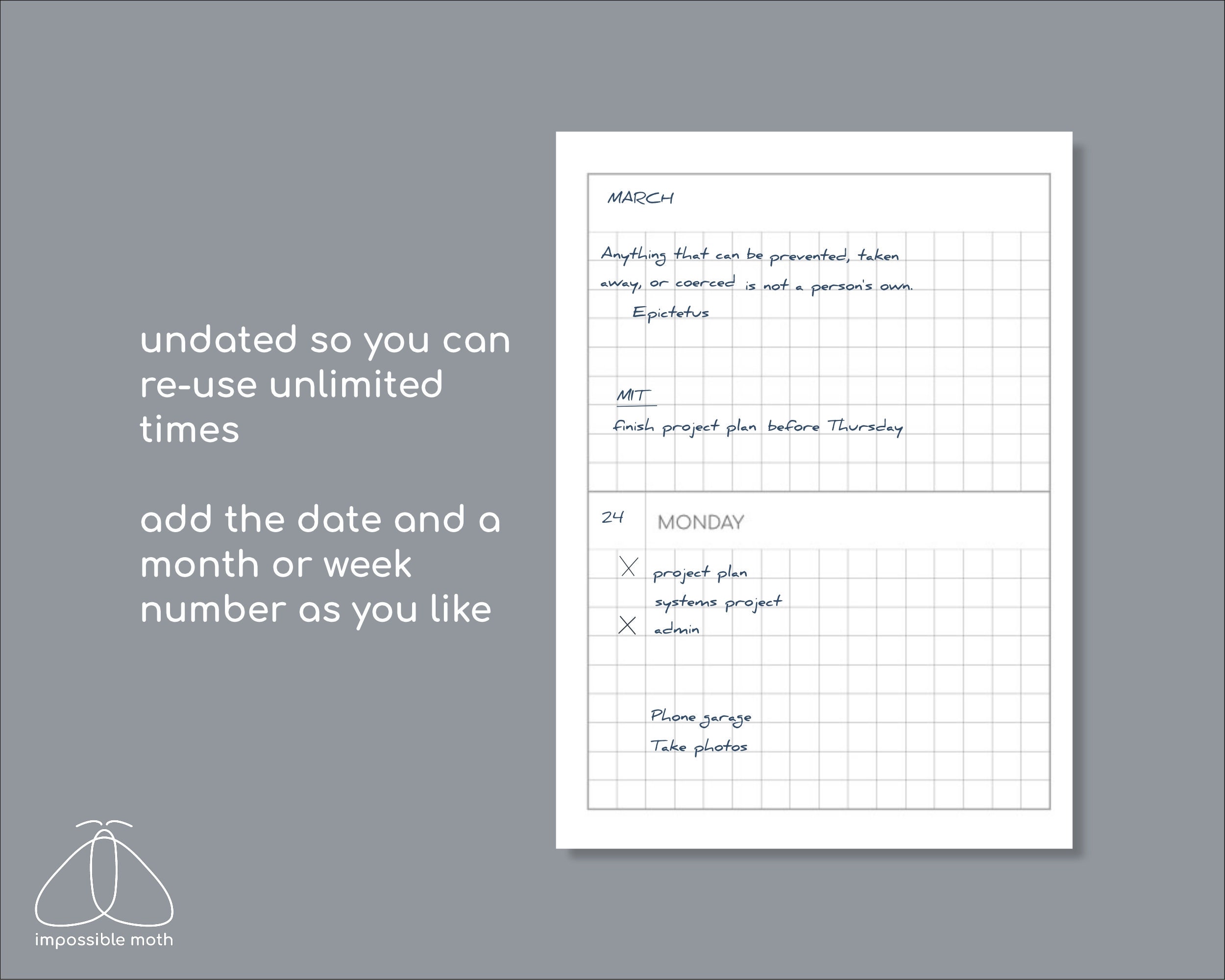 Undated Small Weekly Planner Pages Passport Inserts Printable - Etsy