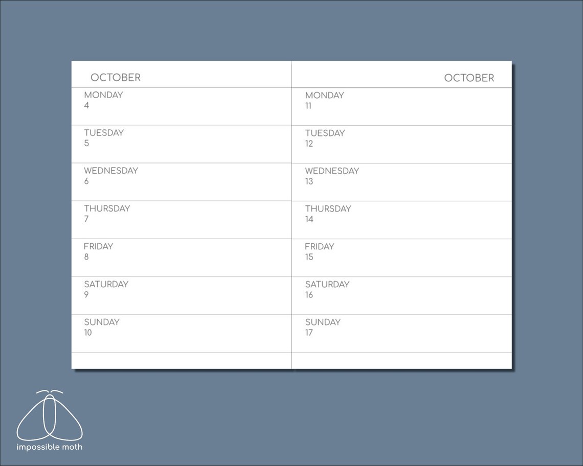 Weekly 2024 A6 Planner Inserts Printable for TN - Etsy