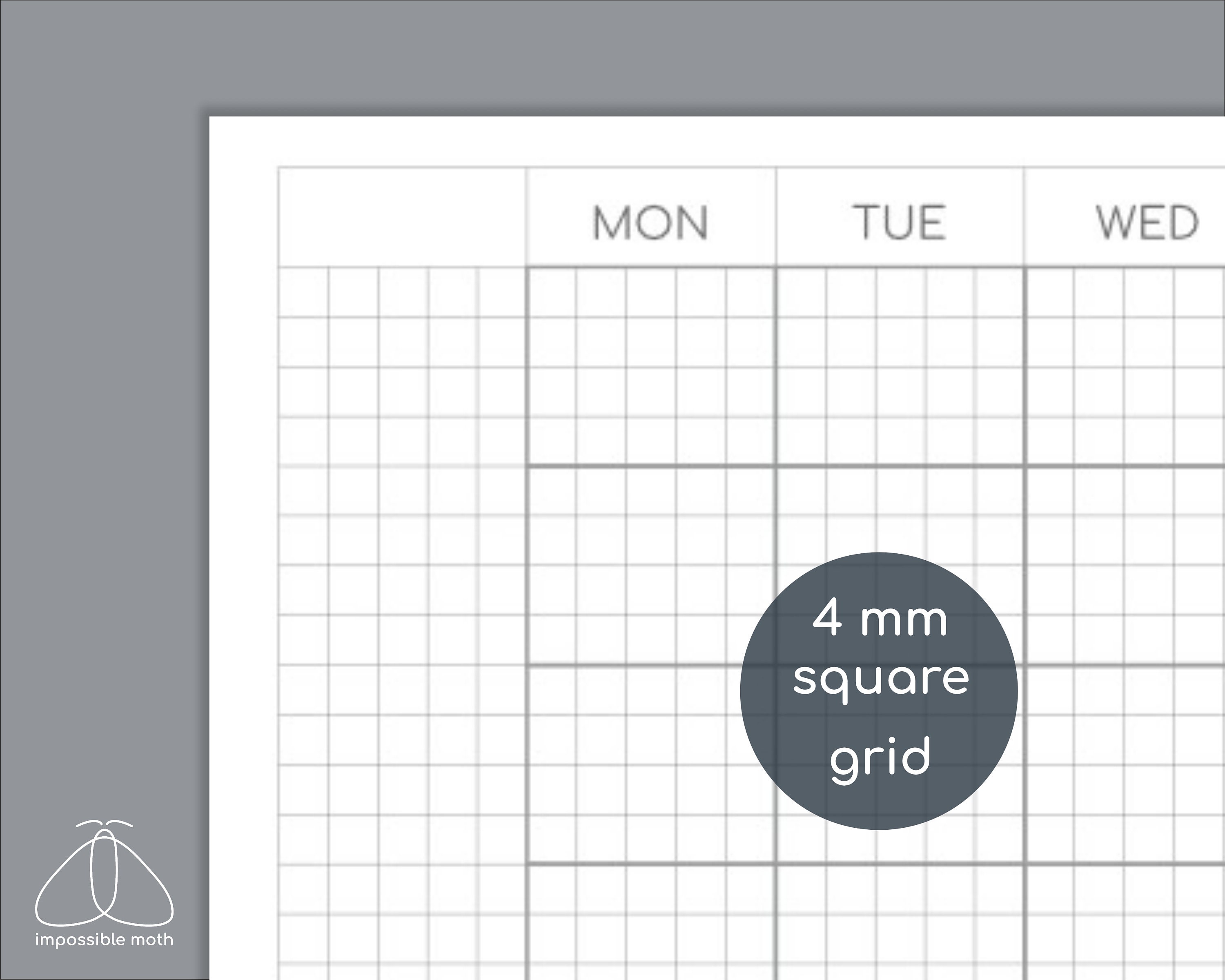 Undated Monthly Planner Printable Passport TN Size Insert - Etsy
