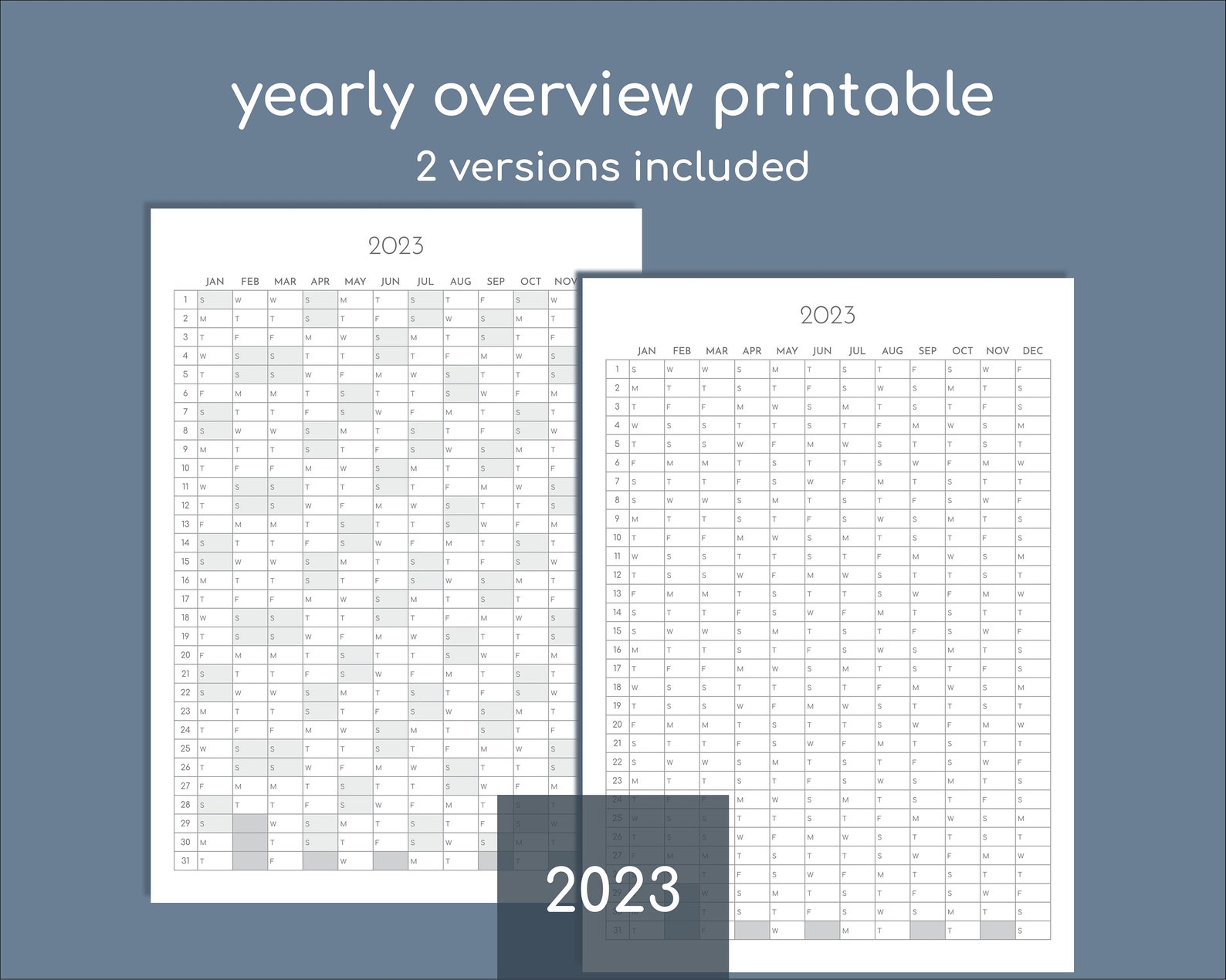 Spanish Calendar 2023 2023 Wall Calendar Printable Portrait Yearly Tracker Wall Etsy