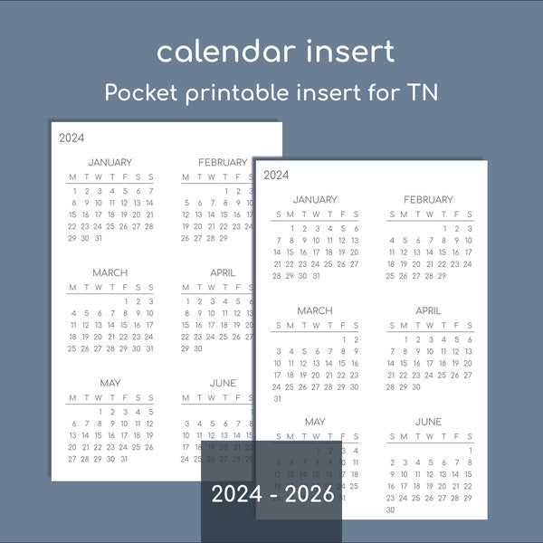 2024 2025 Pocket Calendar Etsy