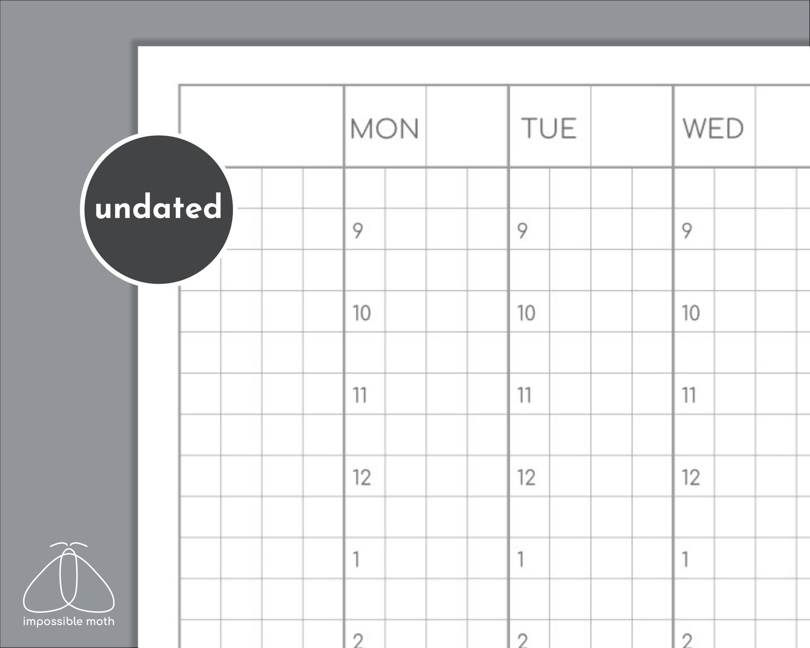 Weekly Hourly Undated Planner, Printable Passport Size Travelers Insert ...