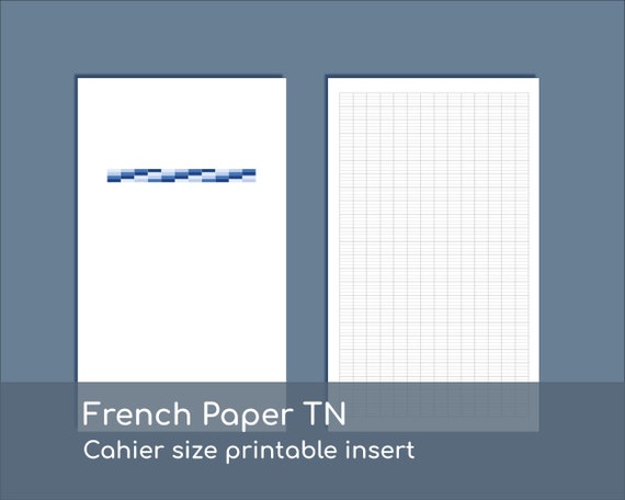 Seyes Rule Cahier Travelers Notebook Insert Printable French Etsy