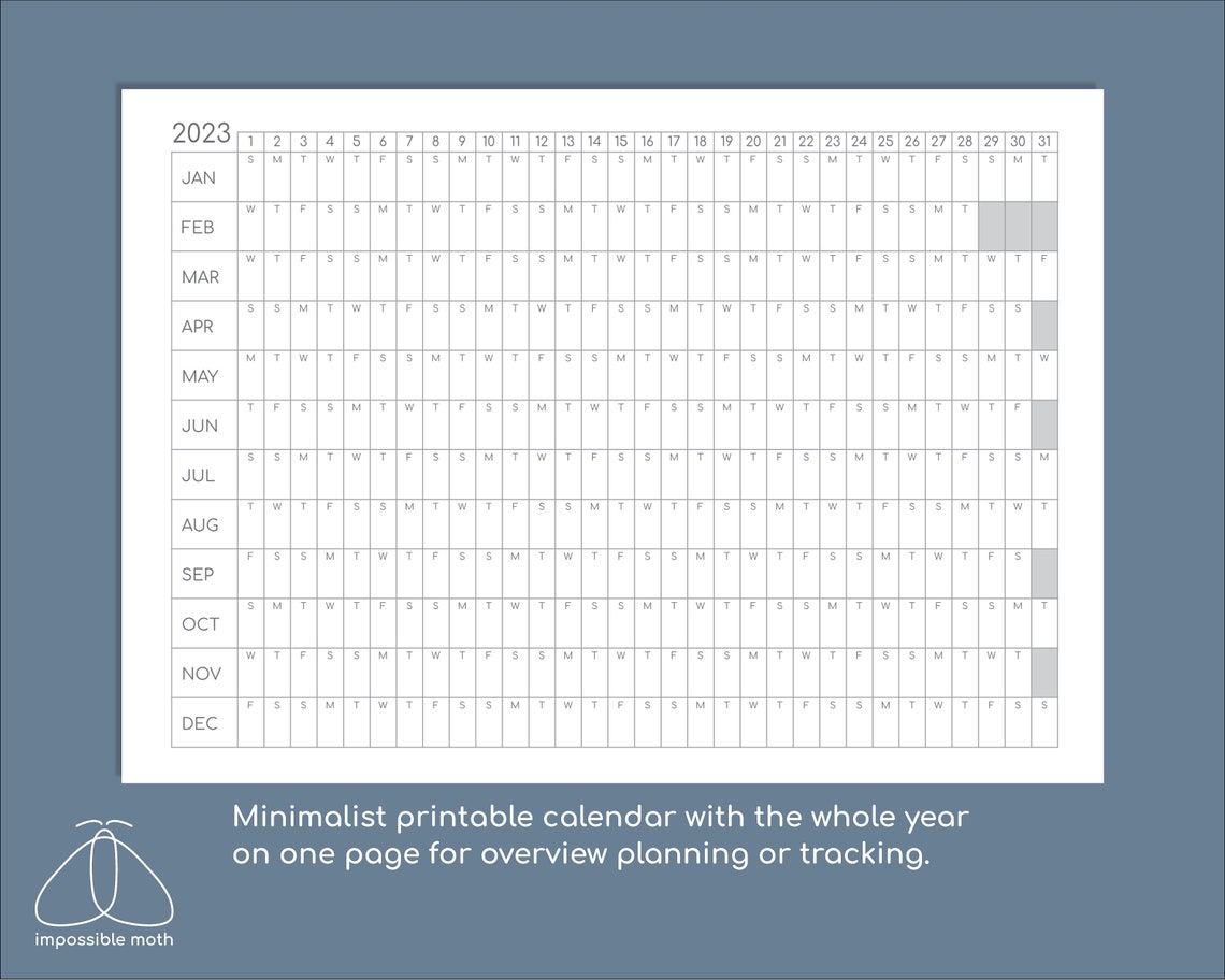 Free Printable 2023 Year Planner