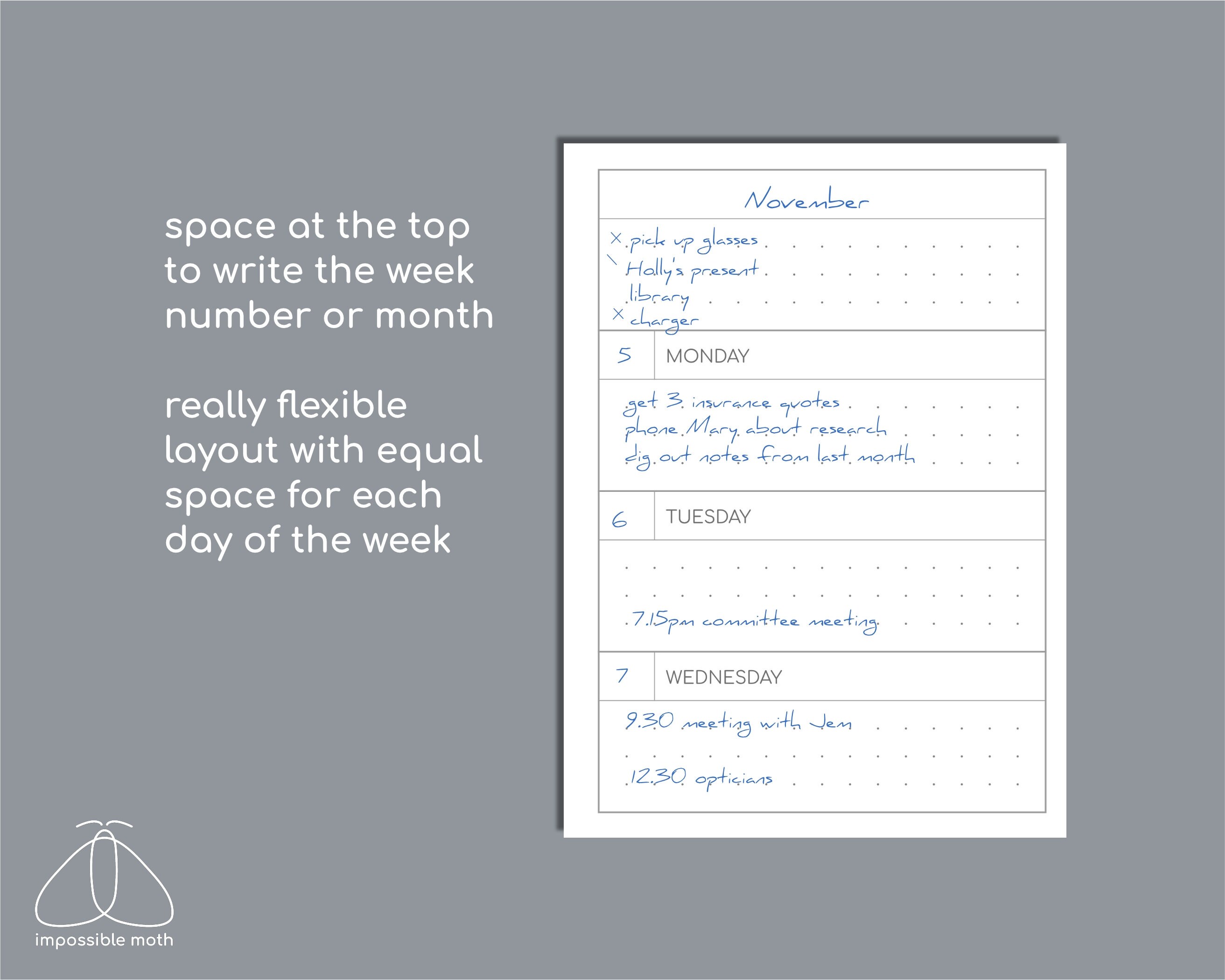 Undated Small Weekly Planner, Printable Passport Size Travelers Insert ...