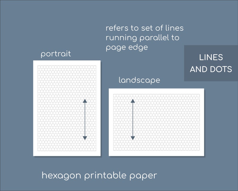 hexagon dot grid and line printable paper artorganic etsy