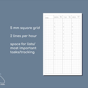 2024 Hourly Weekly Schedule Printable B6 Slim Travelers - Etsy