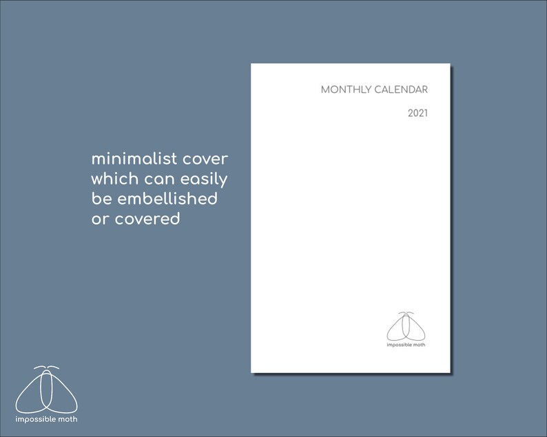 Monthly Pocket Calendar 2024 Printable Travelers Insert, 3.5x5.5in
