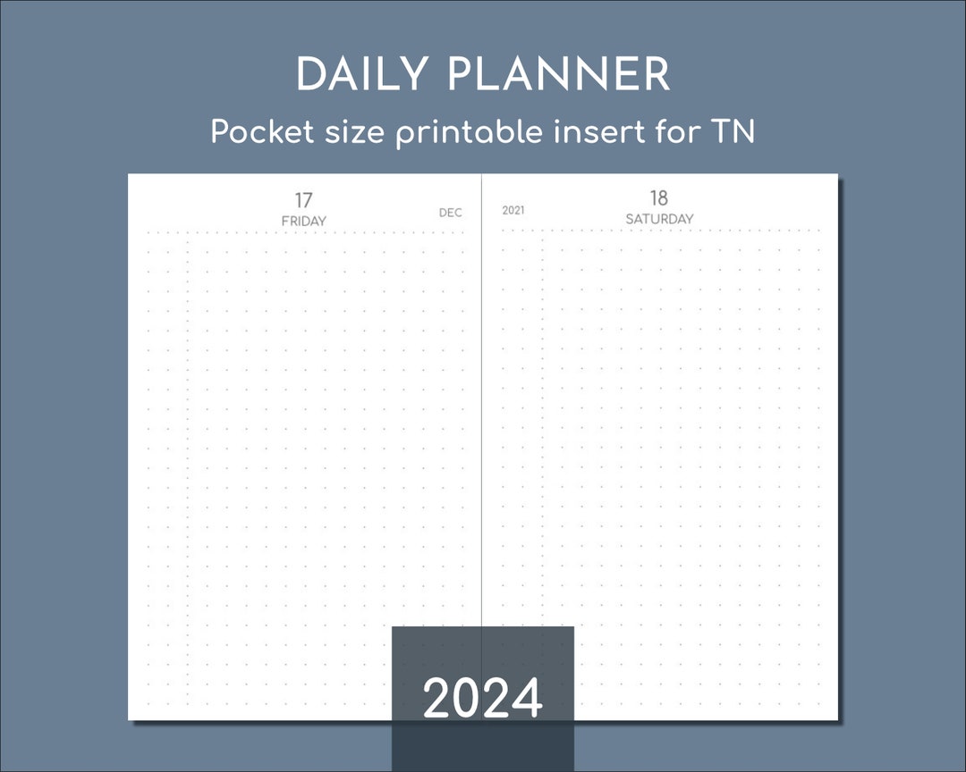 Small daily planner 2024 pocket size 90x140mm 3 5x5 5in etsy