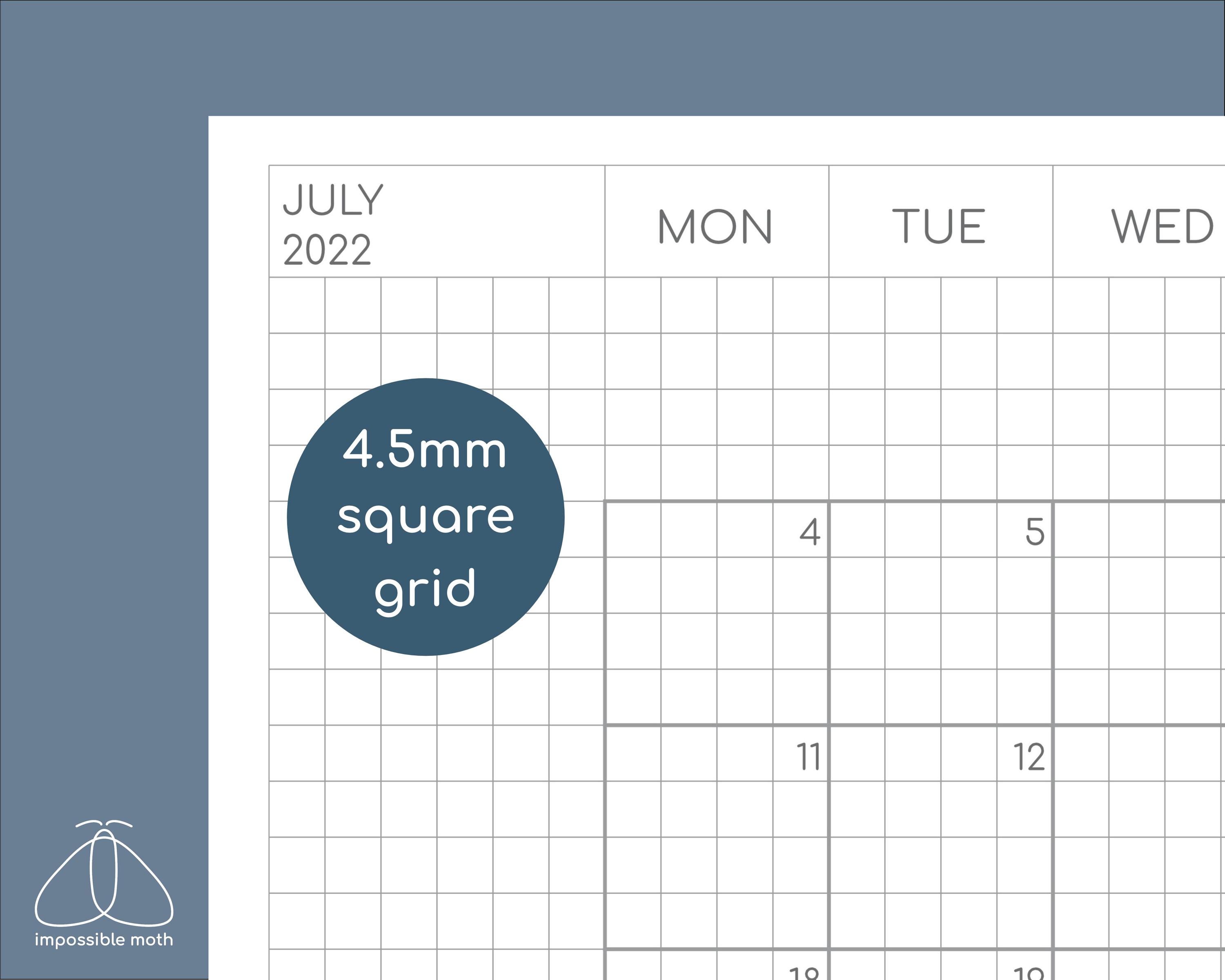 2025 Monthly Planner, Passport Size Printable Insert for TN With 4.5mm ...