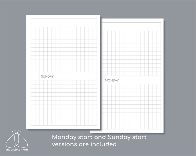 Undated Small Weekly Planner, Printable Pocket Size Inserts for TN ...