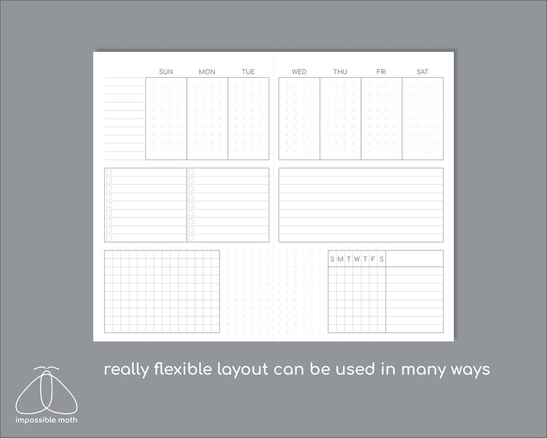Undated Weekly Planner Pdf, Printable B6 Slim Insert for Travelers ...