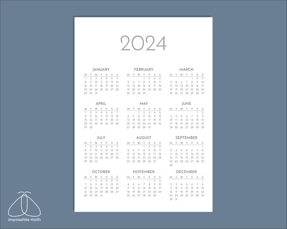 Calendrier annuel 2024 et 2025 imprimable, recharge à imprimer en