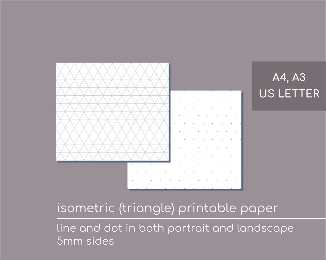 Triangle Printable Paper With 5mm Dot and Line Grid - Etsy